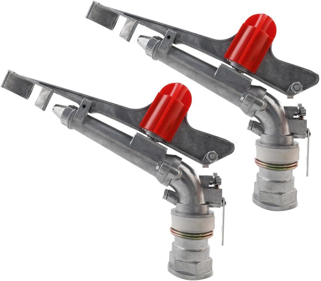 2" Agriculture Farm Irrigation Sprinkler Lawn Sprinkler Irrigation Spray Gun Large-Area Watering Spray 360 Rotary Farm Lawn Garden Irrigation, Pack of 2 (2.0 Inch DN50 Normal)