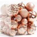 Annecy Christmas Tree Ornaments - 36 PCS Shatterproof Christmas Ball Ornaments Set for Holiday, Wreath & Party Decorations (Multi-Size, Rose Gold)