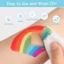 Pintada 42 Color Face Painting Kit for Party - Non Toxic Water Activated Face Paint Palette With Stencils, Brush, Gems. For Carnival, Halloween, Costume Makeup and Festivals & Events