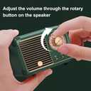Baolira Retro Bluetooth Speaker, Portable Wireless Speaker with Crystal Clear Stereo Sound, Retro Decor for Bedroom Office Kitchen, Birthday Gifts Ideas for Women Men Teens (Green)