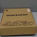 Corner Bread Box for Kitchen Countertop, Black Bread Storage Container for Homemade Bread, Two Layer Breadbox under Cabinet Mount, Large Bread Holder for Kitchen Counter, Pantry Shelf