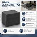 Hoolerry Oil Absorbent Pads Weight Dimpled Pad Garage Accessories Water Absorbent Mat Oil Spill Mat for Absorbing Protecting Home Garage Basement(15 x 19.7 Inch,Gray,100 Pcs)