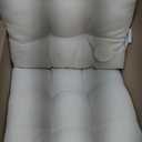 SUNROX Gel Memory Foam Chair Cushions, FadeShield Water-, Stain-Resistant Durable Reversible Seat Cushion Pads with Ties for Indoor/Outdoor Kitchen Dining Office 17"x16" Set of 2, Cream