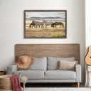 Framed Wooden Horse Painting: Large Horses Wall Pictures Wild Animal Wall Art hand painted Horse Artwork Bedroom Living Room(45x30)