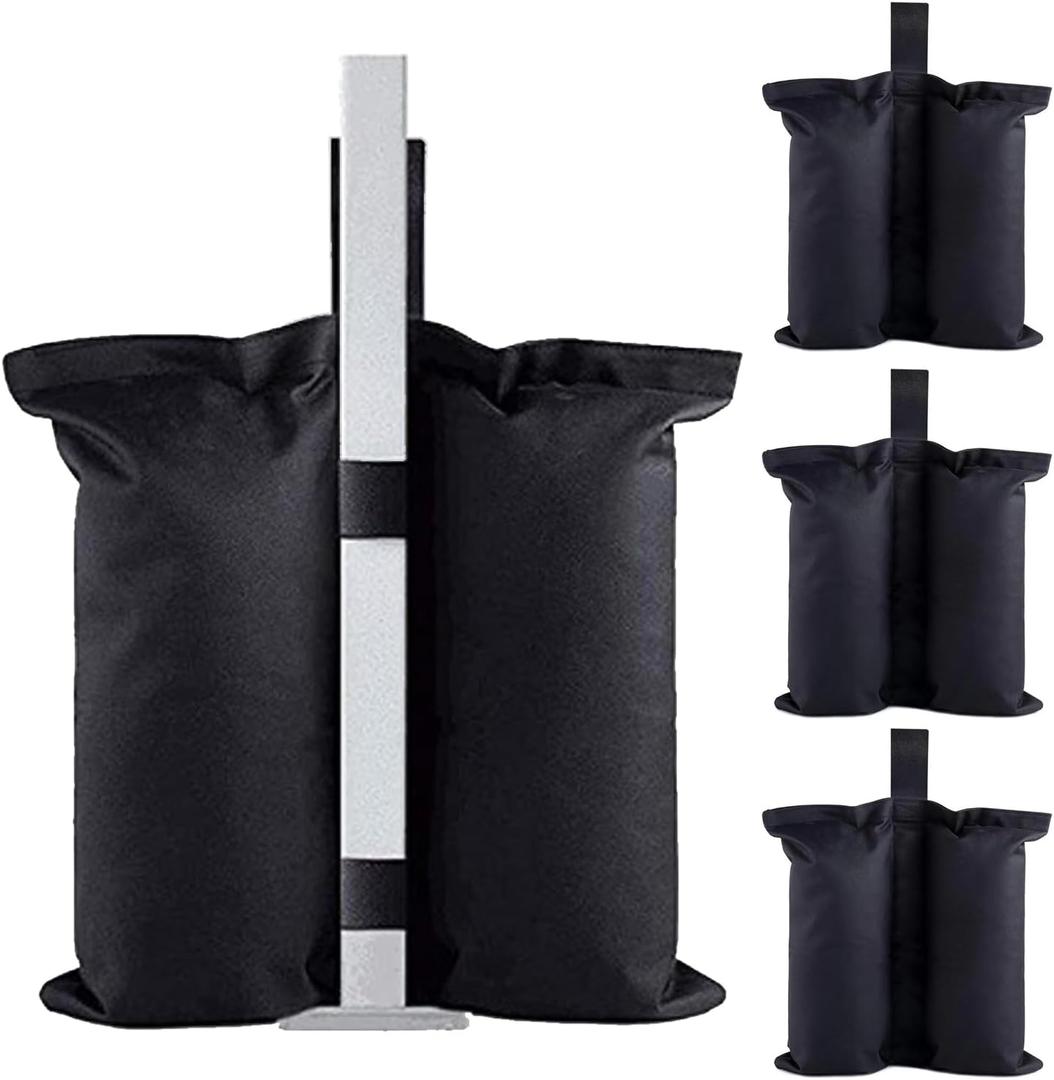 Canopy Weights Set of 4,Sand Bags for Canopy Tent, Heavy Duty Weight Bags Sandbag for Pop Up Canopy Tents, Gazebo Weights for Instant Outdoor Sun Shelter Canopy Legs(Without Sand)