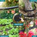 Soaker Hose 100ft (50ft*2), Heavy Duty Garden Hose for DIY Irrigation System,Drip Irrigation Hose Save 80% Water, Leakproof Design, Flexible Water Hose with Holes for Lawn, Garden Bed, Vegetable Field
