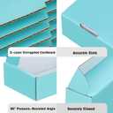 FARRAY 50 Pack of 7x5x2 Inches Small Shipping Boxes, Durable Corrugated Cardboard Boxes for Shipping, Gift, Mailing and Packaging, Teal