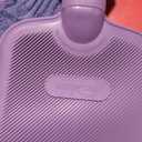 HomeTop Premium Classic Rubber Hot Water Bottle w/ Cute Knit Cover (1 Liter, Purple/ Purple)