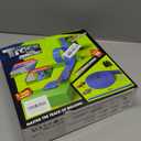 KETIEE Flex Tracks 16Ft for Kids: Flexible Race Car Ramp Track with 4 Small Racecars and 8 Suction Cups Compatible with Diecast 1/64th Cars, Rolls Up Portable Racetrack for Ages 3 & Up (Blue)