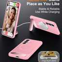 Temdan Magnetic for Samsung Galaxy S25 Case, [Innovate Stand][Military Grade Drop Protection][Non Slip][Translucent Matte] Shockproof Phone Case for Galaxy S25 6.2" 2025 -Pink