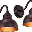 Oil Rubbed Bronze Dusk to Dawn Outdoor Lights 2 Pack, 9 Inch Farmhouse Barn Lights Outdoor,Outside Wall Light for House, Garage, Doorway, Porch, 2 Pack H9" Dusk Dawn