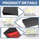 2 Pack 1" Rise Threshold Ramps for Doorways, 40" L Cuttable PVC Wheelchair Ramp, Non-Slip Heavy Duty Door Threshold Reducer for Wheelchairs, Power Scooters, Bathroom & Curb