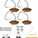 4pcs LED Front Grille Lights Compatible with 2022-2025 Chevy Silverado 1500 ZR2 Decorative Grille Lights with Fuse Wire Front Lamps Replacement for 2022-2025 Chevy Silverado Accessories