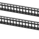 Iwillink 24-Port Blank Keystone Patch Panel 2-Pack, 1U 19" Network Patch Panel for Keystone Jacks, Dust-Proof Design