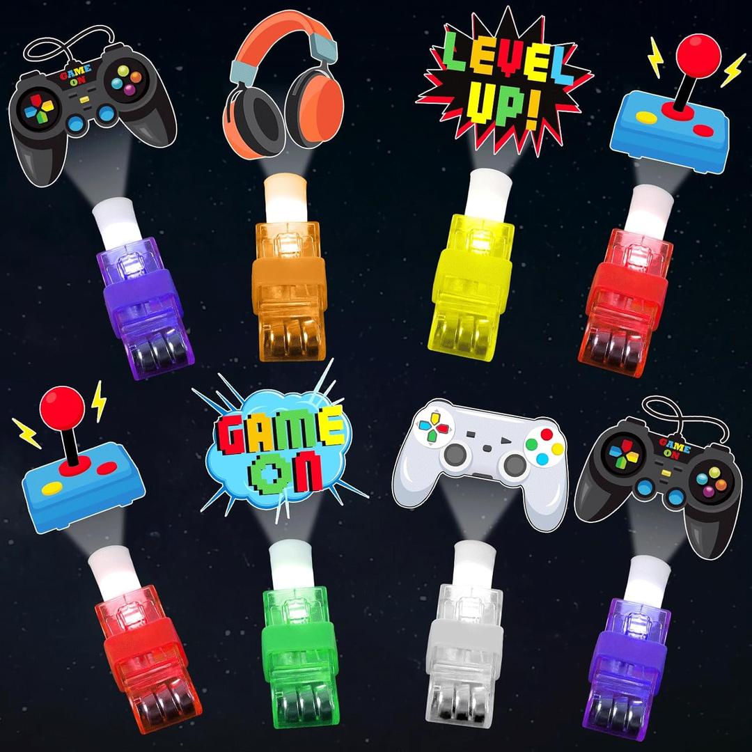 CHUNNIN 36 PCS Video Game Party Favors Game LED Light Up Finger Lights, Glow in the Dark Fillers Gamer Party Finger Light Bulk for Chriatmas Goodie Treat Bags Stuffers Game Birthday Party Supplies CHUNNIN 36 PCS Video Game Party Favors Game LED Light Up Finger Lights, Glow in the Dark Fillers Gamer Party Finger Light Bulk for Chriatmas Goodie Treat Bags Stuffers Game Birthday Party Supplies