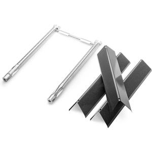 69785 Grill Burner 7635 Flavorizer Bars for Weber Spirit I & II 200 with Front Control, Spirit E210, E220, S210, 15.3" Upgraded Bars Grill Replacement Parts for Weber Bars 304 Stainless Steel Burner
