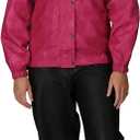 FROGG TOGGS Women's Classic All-Purpose 3-Layer Waterproof Breathable Rain Suit (Large, Cherry)