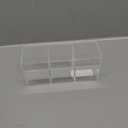 Acrylic Pen Holder for Desk 1/3/4 Compartments,Pencil Cup Stationery Organizer,Cosmetic Brush Storage Box, for Dorm, Office, Kitchen Bathroom. (Clear, 3 compartments)