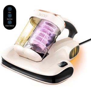 Mattress Vacuum Cleaner UV Sanitizing, Anti-allergen Bed Cleaner with 12Kpa Suction, Handheld Vacuums for Dust & Pet Hair, Effectively Clean Up Bed, Pillows, Cloth Sofas, Carpets (Pearly White)