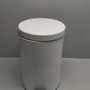 mDesign 3.2 Gallon/12 Liter Round Metal Step Trash Wastebasket, Garbage Container Bin for Bathroom, Powder Room, Bedroom, Kitchen, Craft Room, Office - Removable Liner Bucket - White