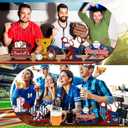6 Pcs Baseball Party Table Decorations Baseball Wood Table Centerpieces Sports Wooden Sign Tabletop Decorations for Fans Club Sport Party Birthday Home School Desk Shelves Tiered Tray Decor