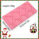 3 x 1 Pcs Christmas Candy Mold, Santa Claus Chocolate Fondant Mold, Reusable Kitchen Baking Supplies for Cake Decoration Cupcake Topping Flower Paste Cookie Mousse Sugar Craft DIY Clay Resin