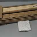UNISHADES Cordless Bamboo Roman Shades for Windows, 100% Blackout Backing Fabric for Light Blocking, 28" W × 64" H - Papara Carbon