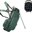Lightweight Golf Stand Bag with 14 Way Full-Length Dividers, 7 Zippered Pockets and Rain Cover, with Handles and Dual Strap