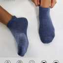 CS CELERSPORT 6 Pairs Ankle Athletic Running Socks Low Cut Sports Tab Socks for Men and Women (Blue, M)