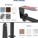 Paper Towel Holder for Kitchen, Paper Towels Bulk- Self-Adhesive Under CabinetSelf-Adhesive or Drilled Wall Mount,Stainless Steel, Single Hand Operable(Matte Black)