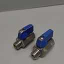 Beduan 1/4" Mini Ball Valve, 316 Stainless Steel Female x Male NPT Thread Shut-Off Valve (Pack of 2)