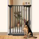 41" Extra Tall Baby Gate for Big Dog No Jumping Over, 30-32.6" Wide Pet Safety Gate Indoor for Doorways No Drilling,Auto Close Child Puppy Gates for Stairways Pressure Mounted (Black)