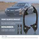 Headlight and Front Bumper Bracket Mount Support Retainer Kit for Accord 2013-2017 Left Right Side Set of 4 Replace 71190-T2A-A01, 71140-T2A-A01, 71198-T2A-A01, 71193-T2A-A01