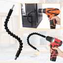 2 x 6 Pack Flexible Drill Bit Extension, 11.6 inch Superbit Screwdriver Flexible, Bendable Flexible Drill Bit Extension, Super Bit Flexible Shaft Extension Bits