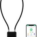Fingerprint Cable Lock, 6" Long Cable Smart Padlock with Fingerprint Bluetooth APP, Keyless Biometric Waterproof Outdoor Gate Lock for Refrigerator French Door Fence Backyard Pantry