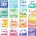 Dianelhall 96 Pieces Bible Verse Magnetic Bookmarks 16 Styles Christian Magnet Book Markers Inspirational Motivational Encouraging Magnetic Page Clip for Women Men School Office Supplies