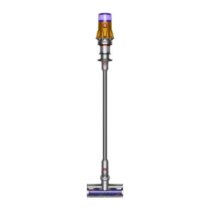 Dyson V12 Detect Slim Cordless Vacuum Stick Cleaner - Yellow/Iron, HEPA Filter, Bagless, Up to 60 Min Runtime, Rotating Brushes, Battery Operated, with 5AVE Microfiber Cloth
