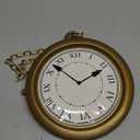 Spooktacular Creations Gold Clock Necklace Halloween Jumbo Gold Necklace White Rabbit Clock Hip Hop Rapper for Kids Women Men Halloween Party Decorations, White Rabbit Costume