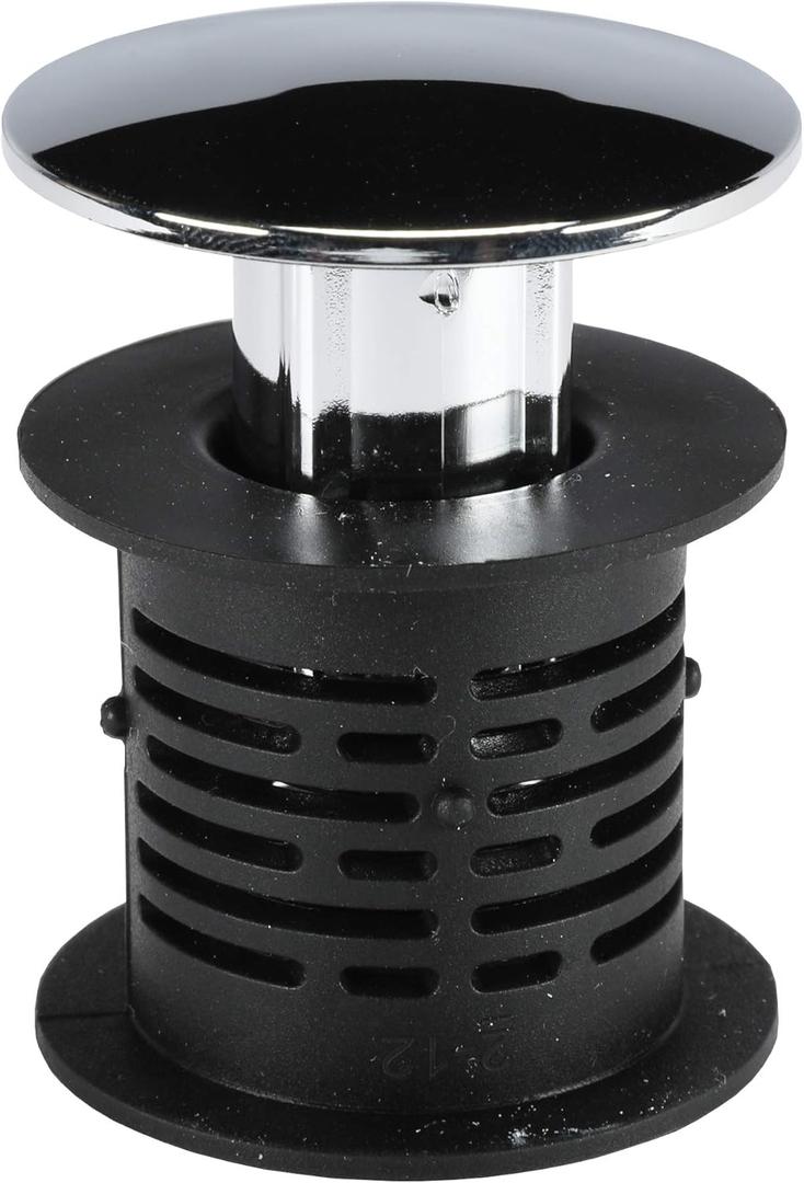 DANCO 2-in-1 Bathtub Hair Catcher Strainer and Stopper | Drain Protector Snake, Snare & Auger | Hair Drain Clog Prevention (10772),Bathtub - Chrome