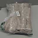 Conkov Taupe Sheer Curtains 84 Inches Long for Living Room 2 Panels Set,Flax Linen Farmhouse Curtains Neutral Boho Style White Embroidered Striped Drapes for Bedroom Dining Room Window, 52" W X 84" L