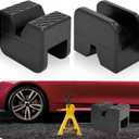 TONDA Jack Stand Pads, Universal Rubber Jack Pad Adapter, Rail Pinch welds Protector, 4 Pack