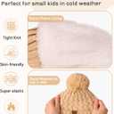 2 x Baby Winter Beanie Hat Boys Girls, 2 Pack Toddler Winter Hat Warm Fleece Lined Knit Beanies Kids Hats for 3-36 Months