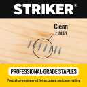 STRIKER T50 Staples, 3/8 Inch Heavy Duty Staples for Staple Gun, Galvanized 20 Gauge 3/8 Inch Crown Staple for Upholstery, Construction, Furniture (5,000 Counts)