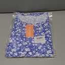 PLOKNRD Women's Casual Dress Summer Short Sleeve T-Shirt Dress Crew Neck Basic Dresses 2025 (Blue White Flower) XL
