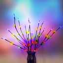 MENCH Branch Lights,3 Pcs Twig Light USB&Battery Powered 8 Flashing Modes by Remote Control.Branch Lights for Indoor, Light Up Decorations for Halloween Day and Christmas,Multi-Color