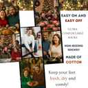 Extra Wide calf socks for women, Non-Binding wide open socks, Soft and Comfy, Stretchy Premium Cotton. 2 Pairs Size 7-12 (Navy Blue and Brown)