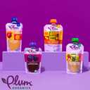 2 x Plum Organics Stage 2 Organic Baby Food - Apple, Raspberry, Spinach, and Greek Yogurt - 3.5 oz Pouch (Pack of 4) - Organic Fruit and Vegetable Baby Food Pouch (EXP 10/03/25)