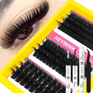 Cluster Eyelash Extensions 100D 150D 200D 12-18mm Lash Clusters Kit