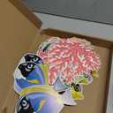 Nezyo 200 Pcs Tropical Fish Cutouts Sea Life Cut Outs Ocean Animal Accents Fish Cut-Outs Paper Colorful Under The Sea Party Classroom Bulletin Board Decorations with 400 Glue Points