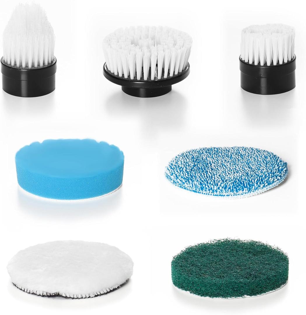 Electric Spin Scrubber 7 Pack Replaceable Brush Heads Set, Only for All Brands of ANS-8051A&ANS-8050 Electric Cleaning Brush